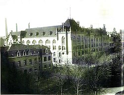 Headquarters of the Rhenish-Westphalian Coal Syndicate, Germany (at times the best known cartel in the world), around 1910