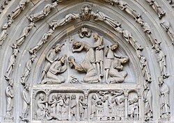 Beheading of Denis and of his companions, tympanum of the north portal of the Basilica of Saint-Denis
