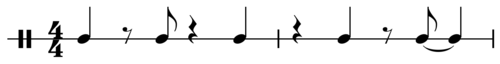 Bossa nova rhythm[8]