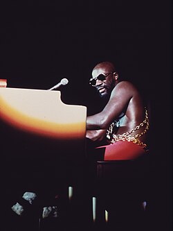 Isaac Hayes performing in 1973