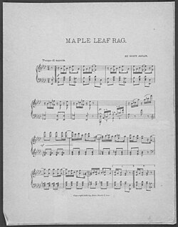 Sheet music of Joplin's 1899 "Maple Leaf Rag"
