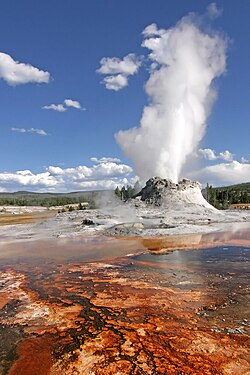 Castle geyser eruption, Yellowstone National Park
