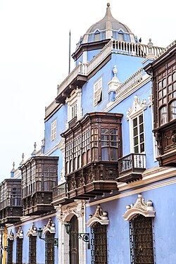 Casa de Osambela, headquarters of the Academia Peruana de la Lengua (APL) in Lima