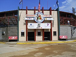Entrance to Bringhurst Field (built in 1934)