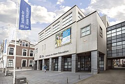 Facade IHE Delft Institute for Water Education in Delft