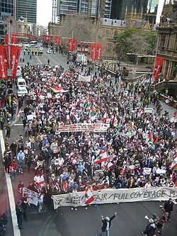A Lebanese protest in Sydney
