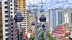 The Mi Teleférico transit network is the largest aerial cable car urban transit system in the world.
