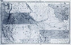 Map of Western Territories, circa 1847–1861.