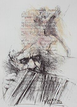 Astor Piazzolla (lithography)