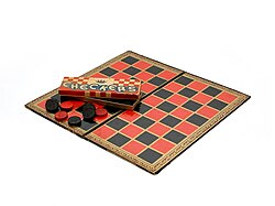 A game of checkers within the permanent collection of The Children's Museum of Indianapolis