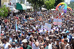 Tel Aviv Pride is the largest annual pride parade in the Middle East.