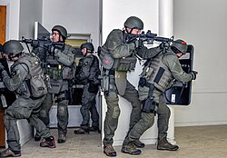 FBI SWAT agents in a training exercise