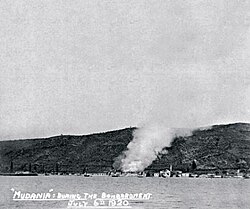 Fire caused by the British bombardment in Mudanya (6 July 1920)