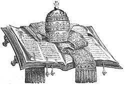 1881 illustration depicting papal infallibility