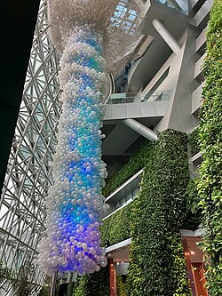 Green Wall and Metaseosa Seobeol art installation inside Seoul City Hall