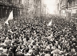 Members of the UCR during the anti-Peronist March for the Constitution and Liberty in Buenos Aires in 1945.