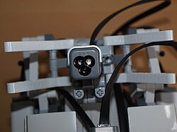A color sensor on a robot