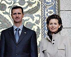 Bashar al-Assad and his wife Asma al-Assad