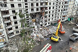 Kharkiv, Ukraine after the Russian attack on 30 October 2024