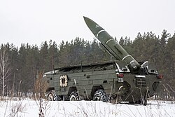 Soviet OTR-21 Tochka missile. Capable of firing a 100-kiloton nuclear warhead a distance of 185 km