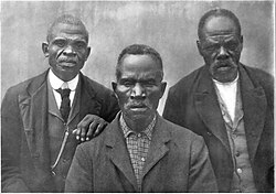 Survivors of the Wanderer: Ward Lee, Tucker Henderson, and Romeo—born Cilucängy, Pucka Gaeta, and Tahro in the Congo River basin—were purchased at a Portuguese-run African slave market in 1858 for an estimated US$50 (equivalent to $1,861 in 2025) each, and resold in the United States where the fair-market price for a healthy young enslaved male was easily US$1,000 (equivalent to $37,212 in 2025)[351] (Charles J. Montgomery, American Anthropologist, 1908)