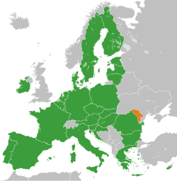 In June 2022, Moldova became a recognised candidate for membership of the European Union.