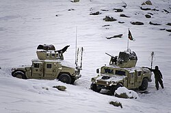 Troops from the 31st and 33rd Kandak, Afghan National Army, execute a departure for Operation Valley Flood, 2012