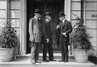 Diplomats Eduardo Suárez Mujica of Chile, Domício da Gama of Brazil and Rómulo S. Naón of Argentina in the Niagara Falls peace conference in 1914