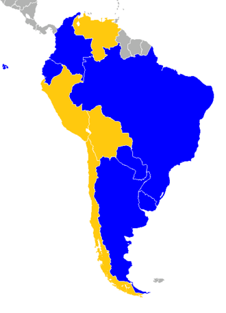 Qualified for the World Cup Failed to qualify Not a CONMEBOL member