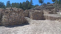 Remains of La Bastida de Totana fortified town in Spain