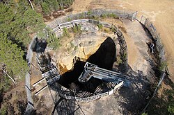 The Devil's Nest (Pirunpesä), the deepest ground erosion in Europe,[34] located in Jalasjärvi, Kurikka, Finland