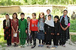 Tajik girls in Khwahan, Afghanistan
