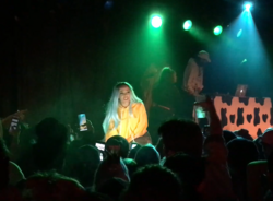 Doja Cat performing in October 2018