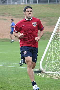 Claudio Reyna during practice