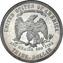 1884 United States trade dollar