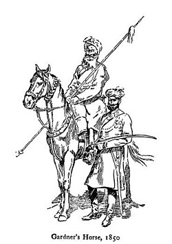 Gardner's Horse, 1850 from Armies of India by A.C. Lowett
