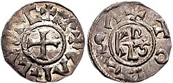 Denier of Charlemagne c. 800