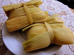 Humitas en chala (in corn husks)