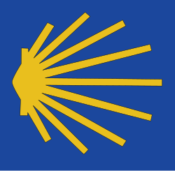 Symbol of the Way of St. James (represented on the gold medal, which is awarded to recipients of the International Prize Grupo Compostela-Xunta de Galicia)