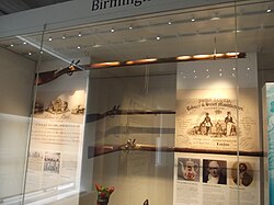 Slaving guns (Birmingham History Galleries). In the second half of the 18th century, Europeans sold 300,000 rifles a year in Africa, maintaining the endemic state of war in which men, who were taken prisoner, were sold to supply the demand for slaves.[294]
