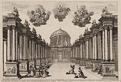 Set design for Andromedé by Pierre Corneille, (1650)