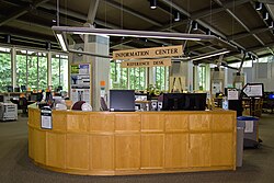 Library Reference desk in Holman Library, Auburn, Washington