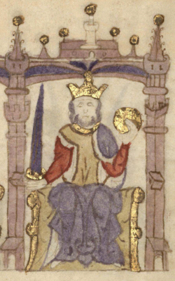 Medieval miniature of King Afonso I