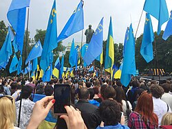 Rally in support of the Crimean Tatars in Kyiv, 2014