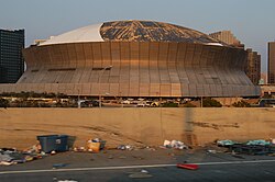 Damage to the Superdome as a result of Katrina