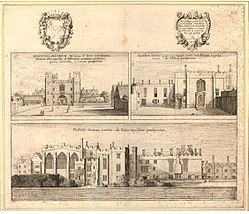 Priory of St John at Clerkenwell, London in 1661, by Wenceslaus Hollar