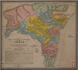 Topographical and administrative map of the province of Bahia, 1857