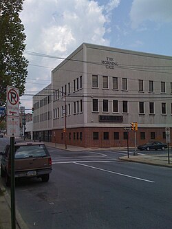 In 1920, The Morning Call moved into its headquarters at 101 N. 6th Street in Center City Allentown; in 2020, after allegedly failing to pay four consecutive months of rent, the newspaper announced that it was abandoning the building.[1]