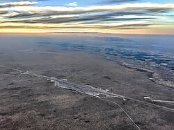 The intermodal terminal just outside Santa Teresa, New Mexico, used for exchanging freight with trucks from Mexico