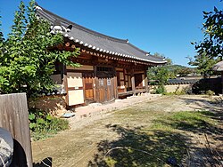 View of Hanok House in Hahoe Folk Village, South Korea